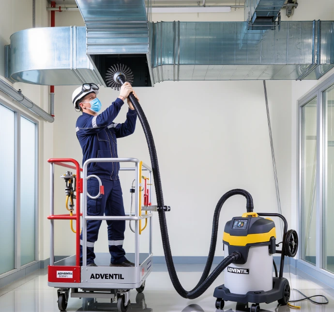 dépoussiérage nettoyage des ventilation vmc soufflage air neuf air vicié cta rooftop extracteur